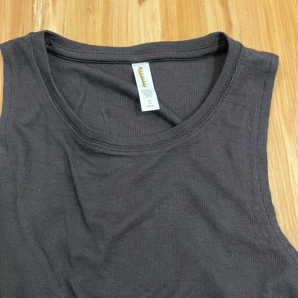 Athleta Well Rested Rib Sleep Tank Black NWOT - Picture 7 of 8